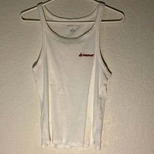 Womens White American Eagle Dreamer halter tank top